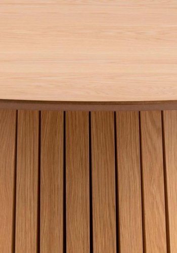 ACT NORDIC Christo matbord, runt - naturlig ekfanér med lamellbotten (120)