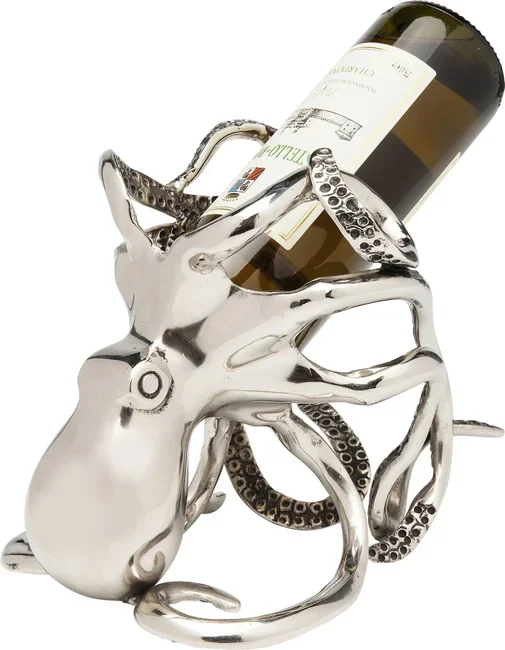 KARE DESIGN Octopus flaskeholder - slv aluminium