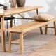 ACT NORDIC Galway benk, m. fiskebein, rektangulr - naturlig eikefiner og eik (200x36)