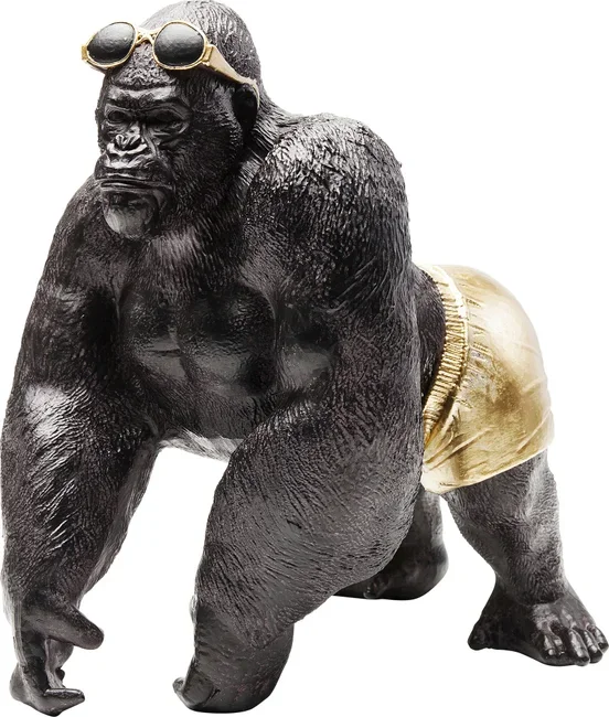 KARE DESIGN Monkey Beach figur - bronze og guld polyresin (H:30cm)