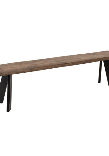 BLOOMINGVILLE Raw Bank - braun/schwarze Eiche/Eisen, rechteckig (190x37)