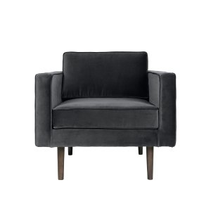 BROSTE COPENHAGEN Wind Ftölj - Polyester Velour, med Armstöd