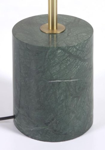 KAVE HOME Lonela gulvlampe - frostet glass, gullmetall og grnn marmor