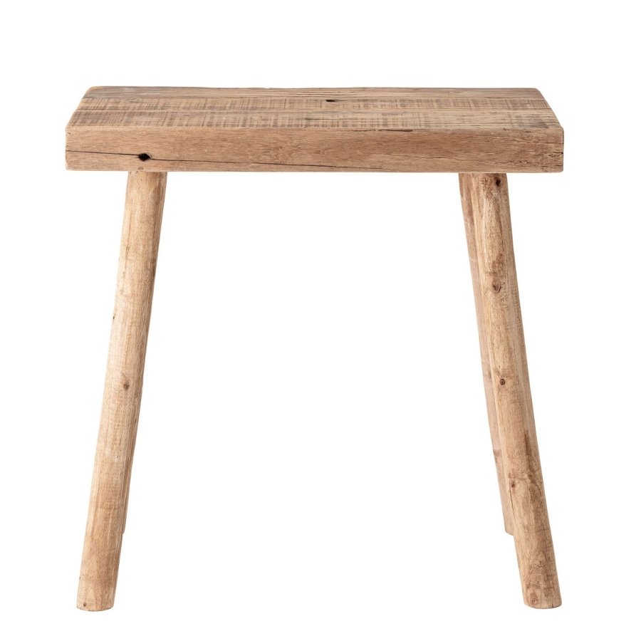 BLOOMINGVILLE Bellis Hocker, rechteckig – natürliches Recyclingholz (48x33) 