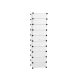 SONGMICS sammenl�sende skohylde, rektangul�r opbevaringsorganisator, modul�r g�r-det-selv-opbevaringshylde med 10 pladser, 40 x 30 x 17 cm til hver plads, plastikgarderobe med d�re, hvid LPC10W