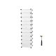 SONGMICS sammenl�sende skohylde, rektangul�r opbevaringsorganisator, modul�r g�r-det-selv-opbevaringshylde med 10 pladser, 40 x 30 x 17 cm til hver plads, plastikgarderobe med d�re, hvid LPC10W