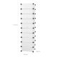 SONGMICS sammenl�sende skohylde, rektangul�r opbevaringsorganisator, modul�r g�r-det-selv-opbevaringshylde med 10 pladser, 40 x 30 x 17 cm til hver plads, plastikgarderobe med d�re, hvid LPC10W