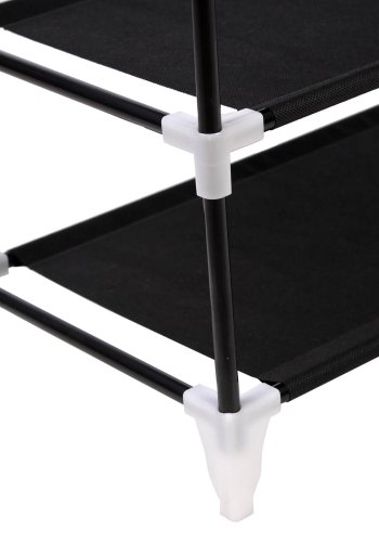SONGMICS RXJ10H skostativ, m. 10 rum, st�vt�t - sort stof og st�l