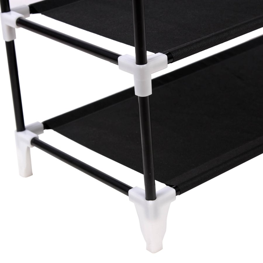 SONGMICS RXJ10H skostativ, m. 10 rum, st�vt�t - sort stof og st�l