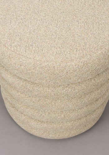 DUTCHBONE Fern taburet, rund - beige boucl stof (37)