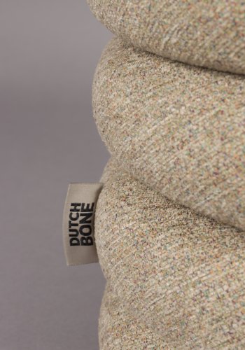 DUTCHBONE Fern taburet, rund - beige boucl stof (37)