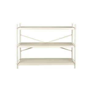 DUTCHBONE reol, m. 3 hylder, Lav - beige jern