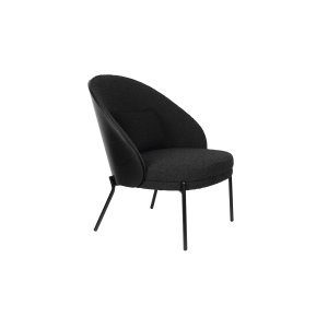 DUTCHBONE Lounge Chair Rodin Boucl Svart