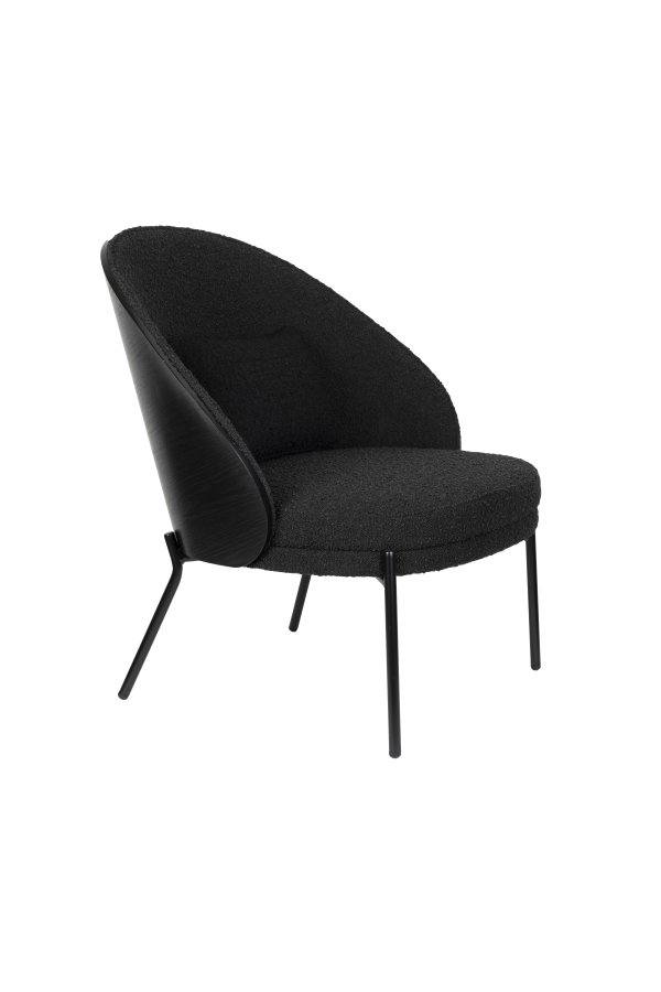 DUTCHBONE Lounge Chair Rodin Boucl Sort