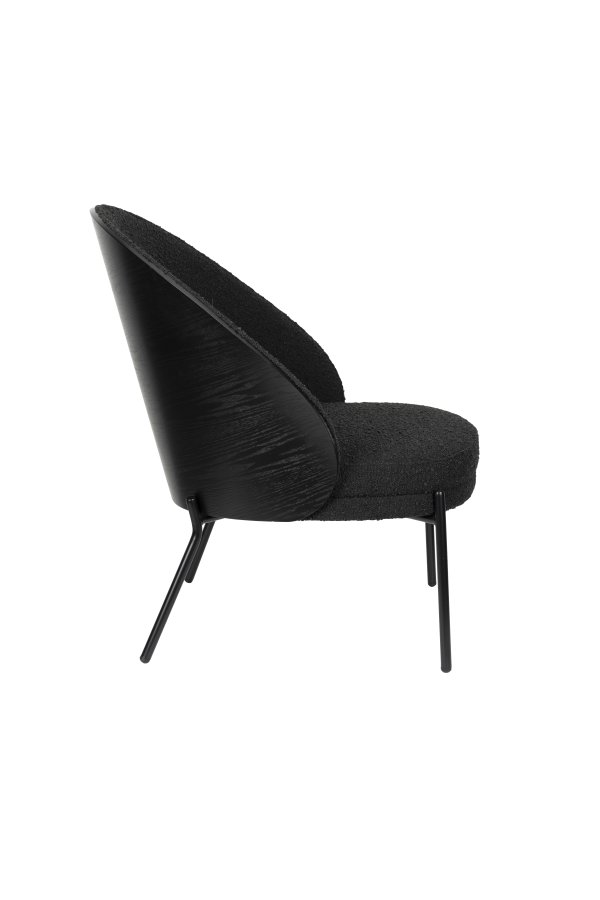DUTCHBONE Lounge Chair Rodin Boucl Sort