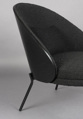 DUTCHBONE Lounge Chair Rodin Boucl Sort