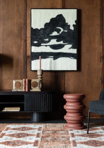 DUTCHBONE Lounge Chair Rodin Boucl Sort