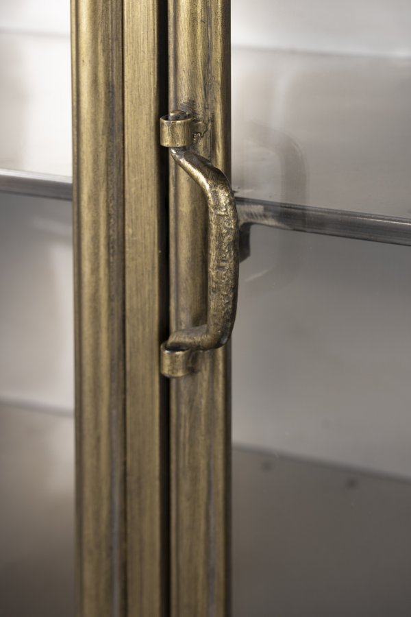 DUTCHBONE Gertlush sknk, m. 3 lger og 1 hylde - glas og antik finish jern