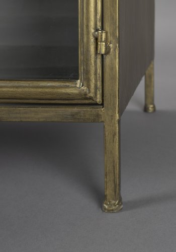 DUTCHBONE Gertlush sknk, m. 3 lger og 1 hylde - glas og antik finish jern