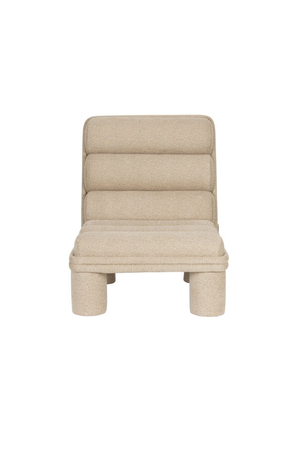 DUTCHBONE Fern loungestol - beige boucl stof