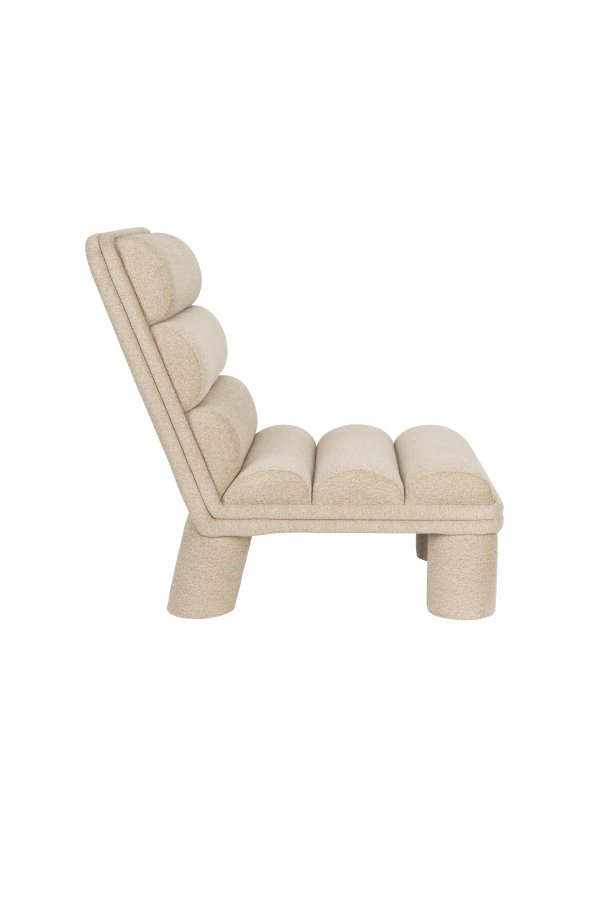 DUTCHBONE Fern loungestol - beige boucl stof