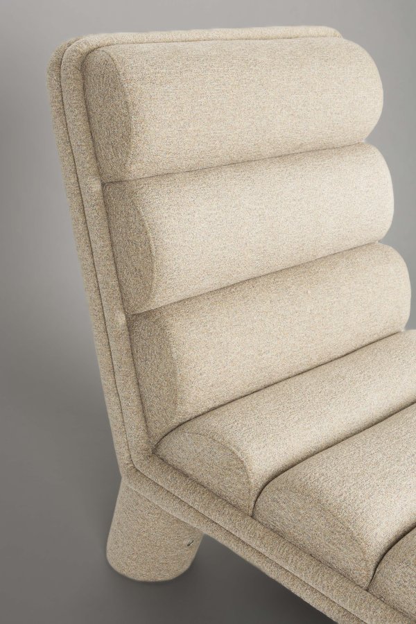 DUTCHBONE Fern loungestol - beige boucl stof