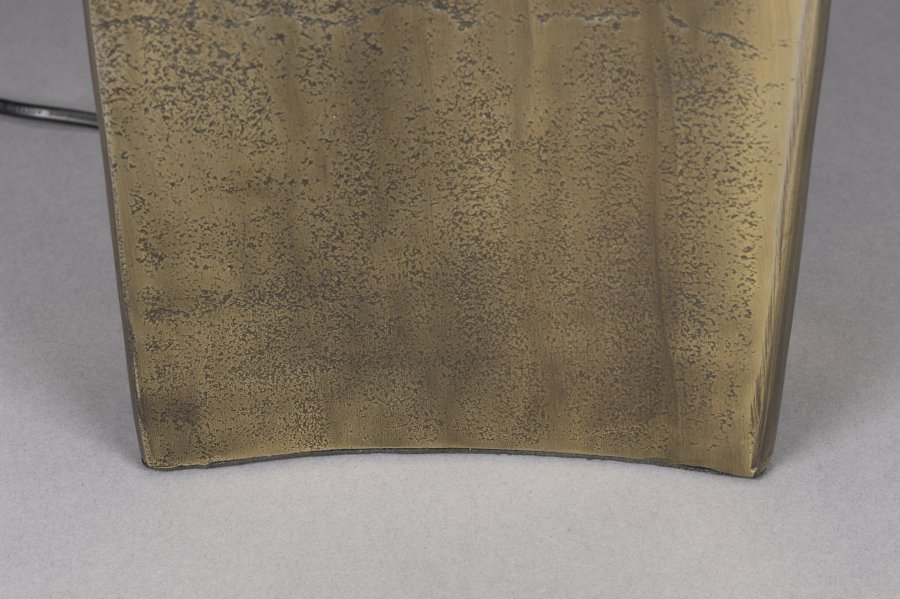 DUTCHBONE Rico bordlampe - creme hr og guld aluminium