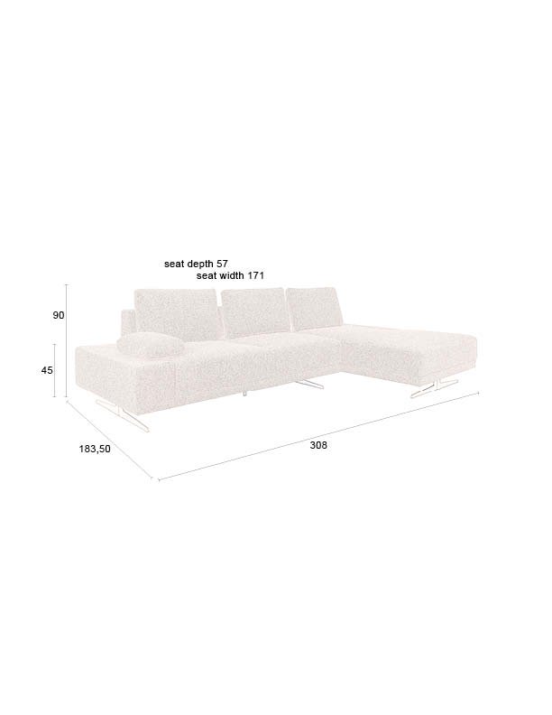 DUTCHBONE Sofa Shelly Cinnamon Hyre Sjeselong