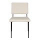 ZUIVER Fellow spisebordsstol - offfwhite polyester og sort metal