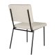 ZUIVER Fellow spisebordsstol - offfwhite polyester og sort metal