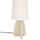 ZUIVER Saba bordlampe - creme linned og beige beton