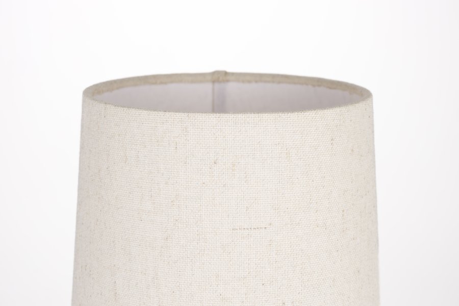 ZUIVER Saba bordlampe - creme linned og beige beton