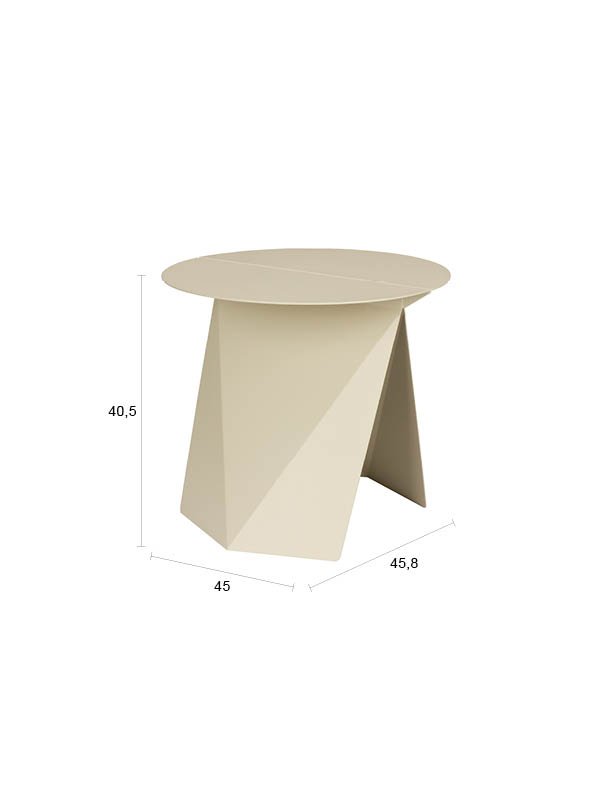 ZUIVER Sidobord Vikbart Beige