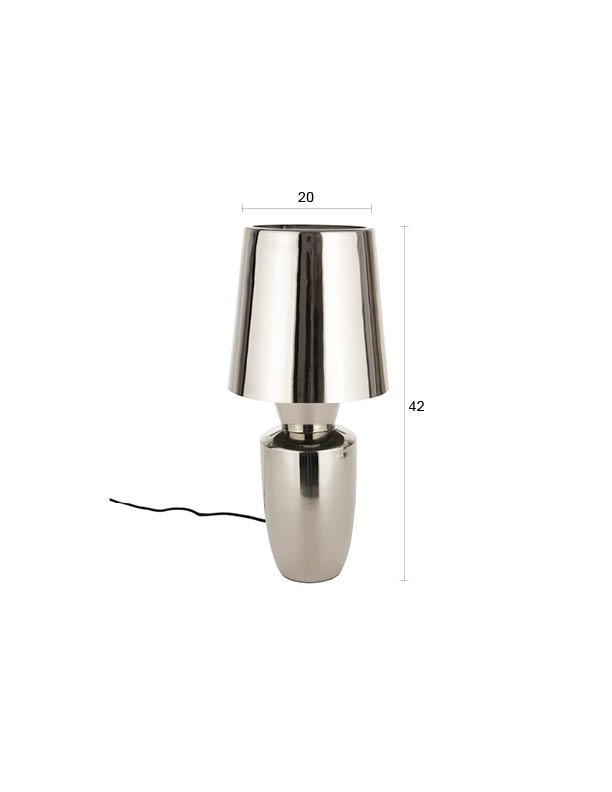 ZUIVER Bordlampa Klassisk Blank Silver