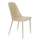 WHITE LABEL LIVING Pip spisestuestol - beige plast og stl 