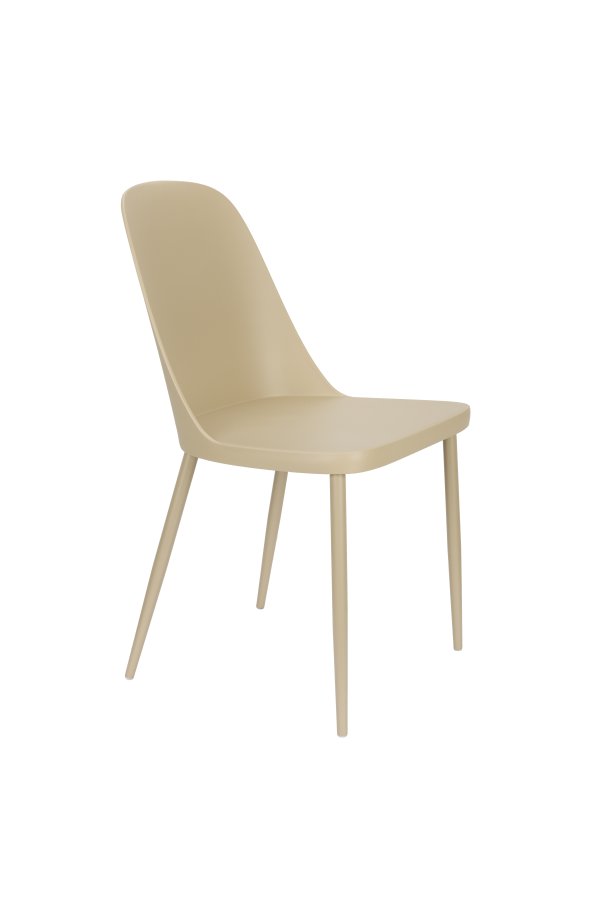 WHITE LABEL LIVING Pip spisestuestol - beige plast og stl 