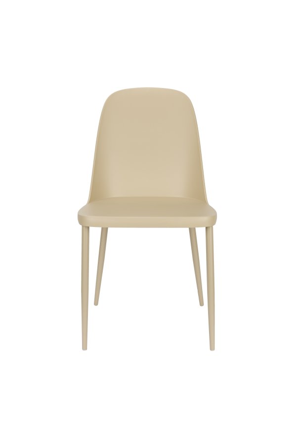 WHITE LABEL LIVING Pip spisestuestol - beige plast og stl 