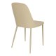 WHITE LABEL LIVING Pip spisestuestol - beige plast og stl 