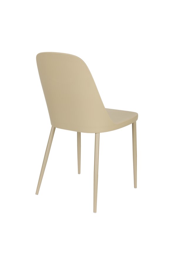 WHITE LABEL LIVING Pip spisestuestol - beige plast og stl 
