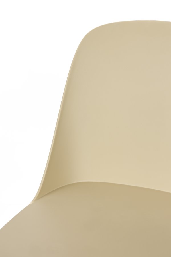 WHITE LABEL LIVING Pip spisestuestol - beige plast og stl 