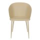 WHITE LABEL LIVING Gigi spisestuestol, med armlener - beige plast og stl
