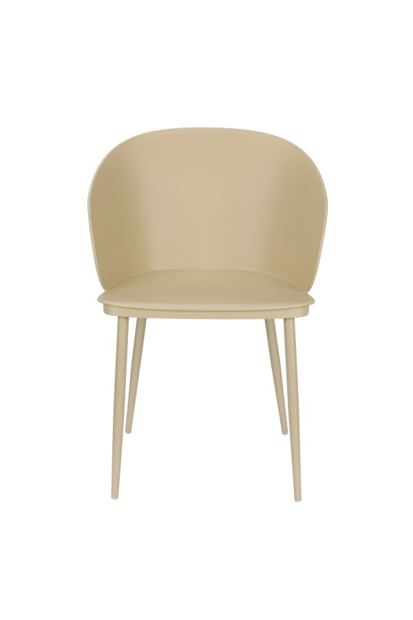 WHITE LABEL LIVING Gigi spisestuestol, med armlener - beige plast og stl