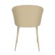 WHITE LABEL LIVING Gigi spisestuestol, med armlener - beige plast og stl