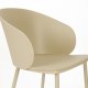 WHITE LABEL LIVING Gigi spisestuestol, med armlener - beige plast og stl