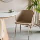 WHITE LABEL LIVING Gigi spisestuestol, med armlener - beige plast og stl