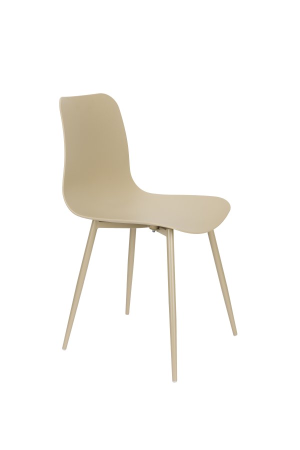 WHITE LABEL LIVING Leon spisestuestol - beige plast og stl