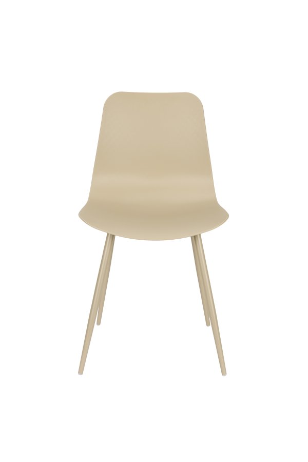 WHITE LABEL LIVING Leon spisestuestol - beige plast og stl