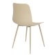 WHITE LABEL LIVING Leon spisestuestol - beige plast og stl