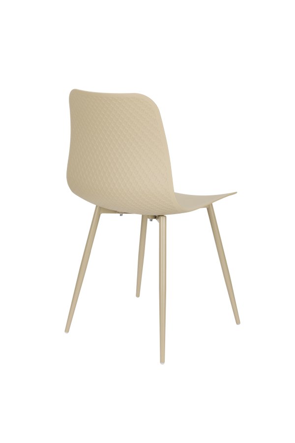 WHITE LABEL LIVING Leon spisestuestol - beige plast og stl