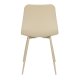 WHITE LABEL LIVING Leon spisestuestol - beige plast og stl